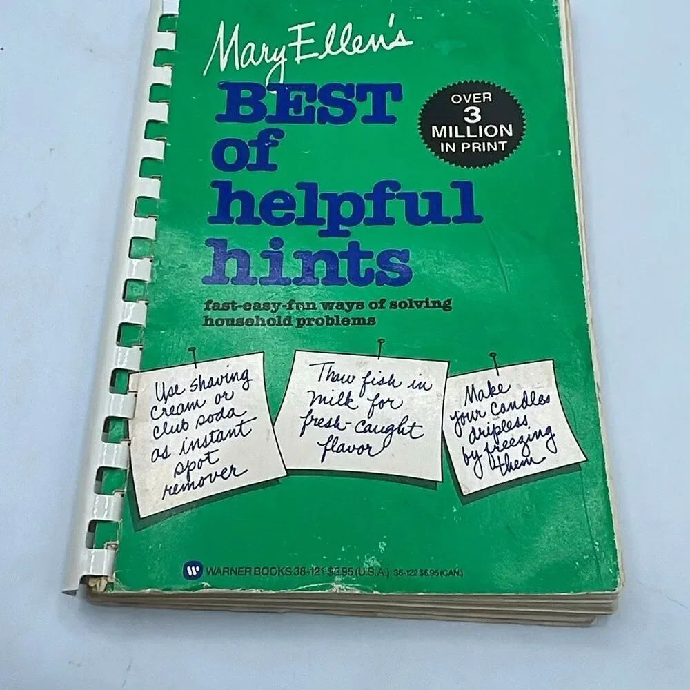 Mary Ellen’s Best of Helpful Hints” book spiral bound.